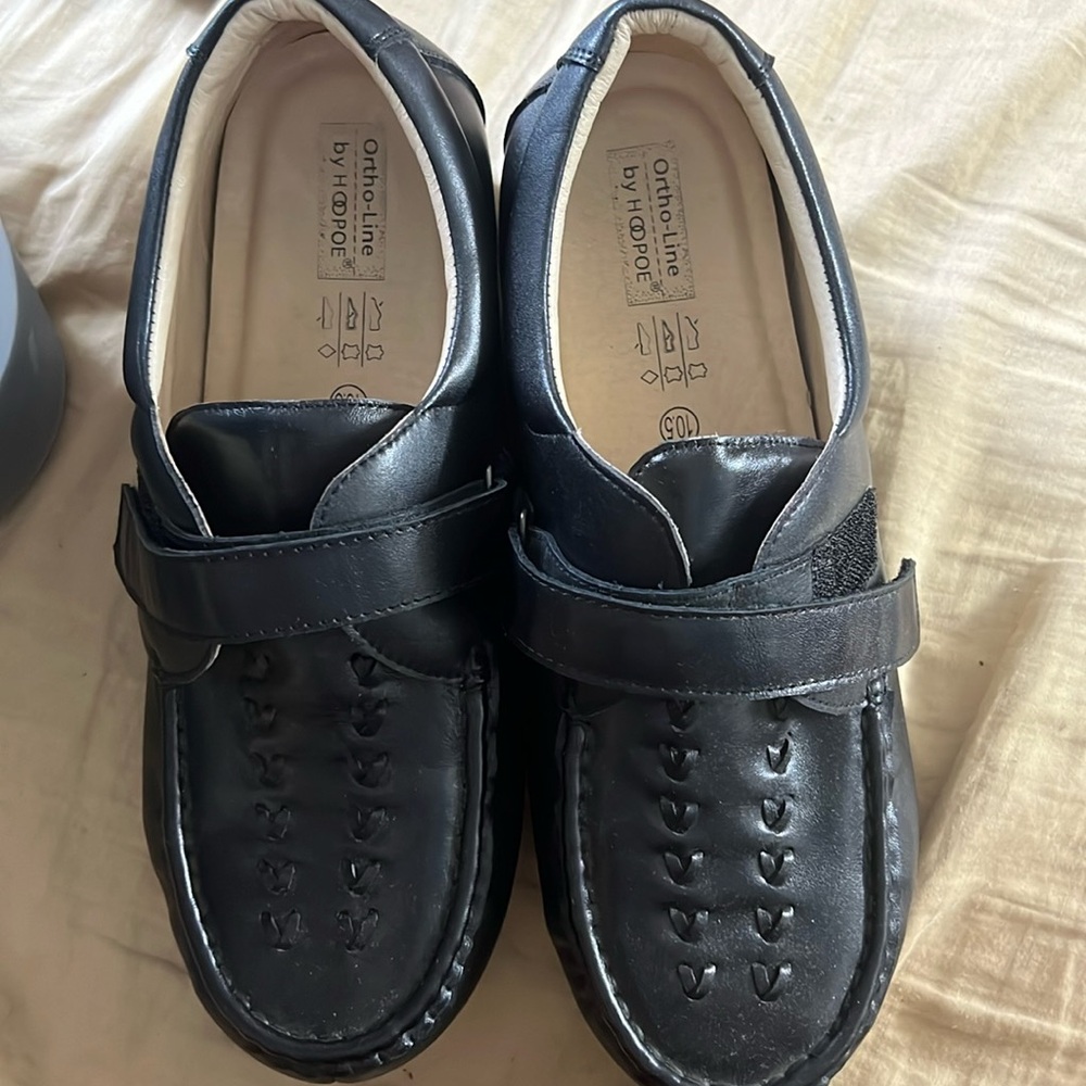 Ortho-Line by Hoopoe Men’s Comfort Shoes Black 10.5